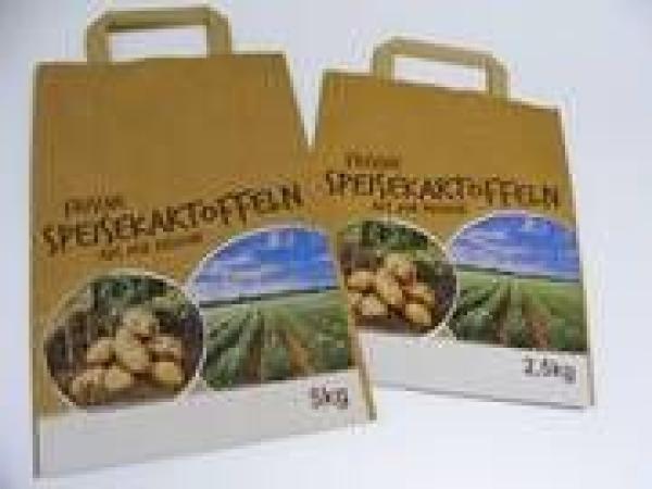 Papiertragetaschen für Kartoffeln für 2,5 kg - bedruckt